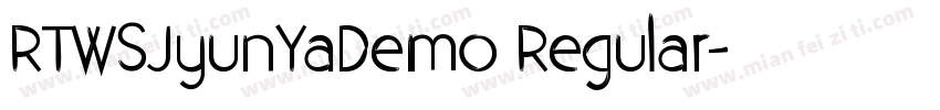 RTWSJyunYaDemo Regular字体转换